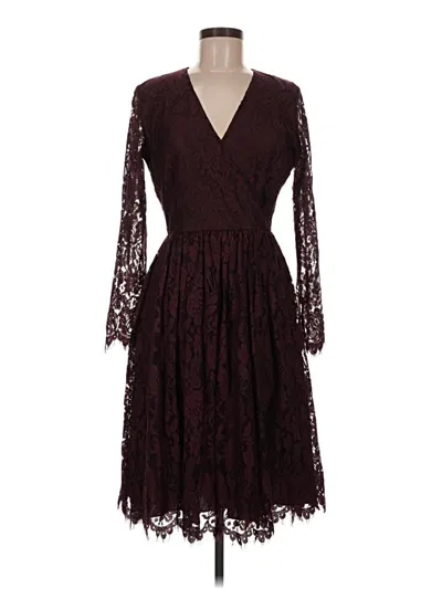Pre-owned Neiman Marcus Cocktail Dress In Burgundy
