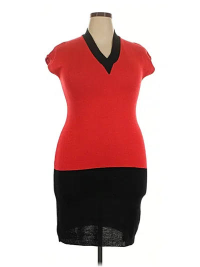 Pre-owned Neiman Marcus Cocktail Dress In Red