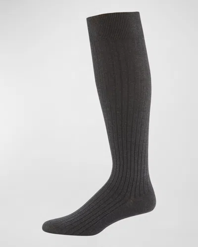 Neiman Marcus Core-spun Socks In Gray
