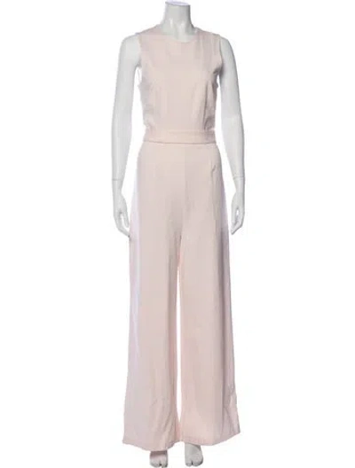 Pre-owned Neiman Marcus Crew Neck Jumpsuit In Pink