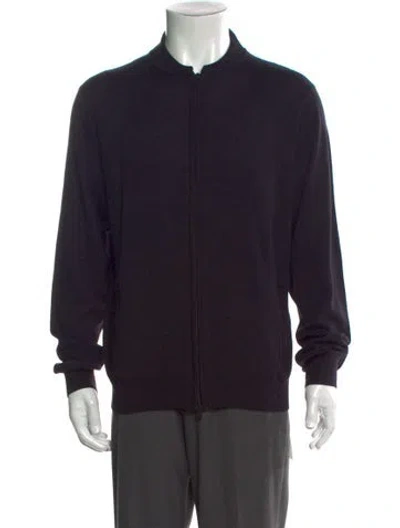 Pre-owned Neiman Marcus Crew Neck Long Sleeve Cardigan In Black