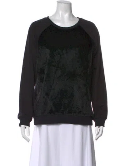 Pre-owned Neiman Marcus Crew Neck Long Sleeve Sweatshirt In Black