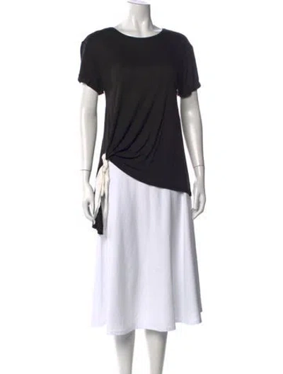 Pre-owned Neiman Marcus Crew Neck Short Sleeve T-shirt In Black