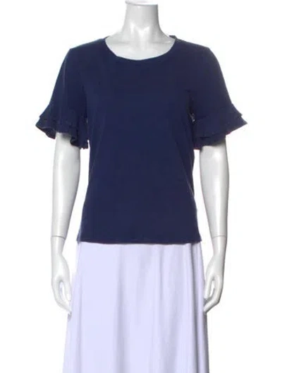 Pre-owned Neiman Marcus Crew Neck Short Sleeve T-shirt In Blue