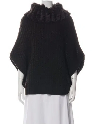 Pre-owned Neiman Marcus Crew Neck Sweater In Black