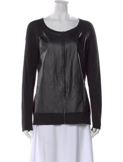 Pre-owned Neiman Marcus Crew Neck Sweater In Black