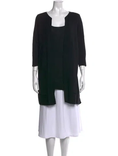 Pre-owned Neiman Marcus Crew Neck Sweater In Black