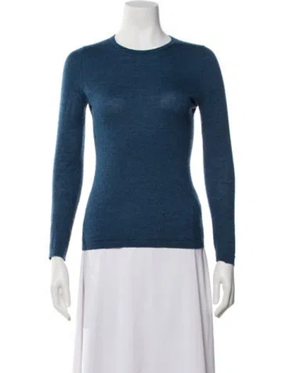 Pre-owned Neiman Marcus Crew Neck Sweater In Blue