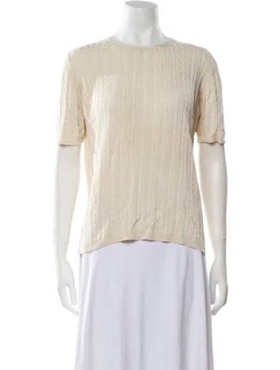 Pre-owned Neiman Marcus Crew Neck Sweater In Neutral