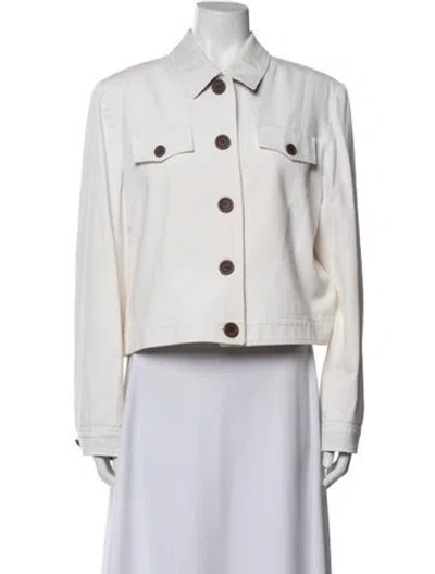 Pre-owned Neiman Marcus Denim Jacket In Neutrals