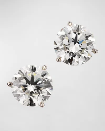 Neiman Marcus Diamonds 18k White Gold Diamond Martini Stud Earrings