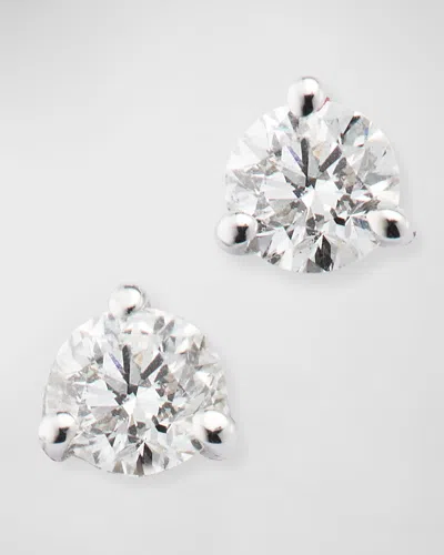 Neiman Marcus Diamonds 18k White Gold Martini Diamond Earrings In Metallic