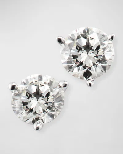 Neiman Marcus Diamonds 18k White Gold Martini Diamond Earrings