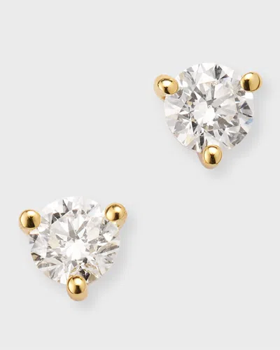 Neiman Marcus Diamonds 18k Yellow Gold Round Diamond Gh/vs2-si1 Martini Stud Earrings, 0.48tcw In White