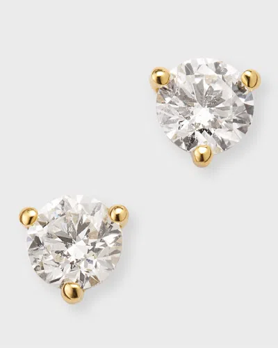 Neiman Marcus Diamonds 18k Yellow Gold Round Diamond Gh/vs2-si1 Martini Stud Earrings, 0.81tcw In White
