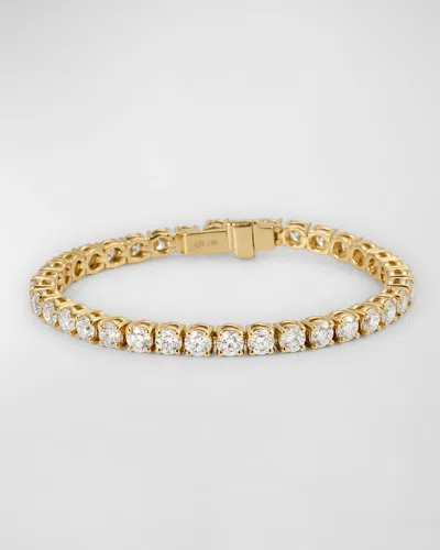 Neiman Marcus Diamonds 18k Yellow Gold Round Gh/si Diamond Tennis Bracelet