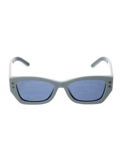 Pre-owned Neiman Marcus Diorpacific S2u Square Sunglasses In Blue