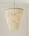 Neiman Marcus Draped 34" 4-light Palay Shell Chandelier In Gold