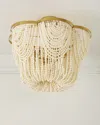 Neiman Marcus Draped Wood Bead Flushmount