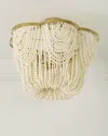 Neiman Marcus Draped Wood Bead Flushmount