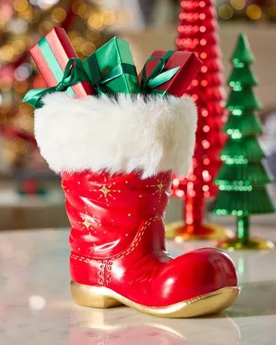 Neiman Marcus Extra Large Red Boot Christmas Decor