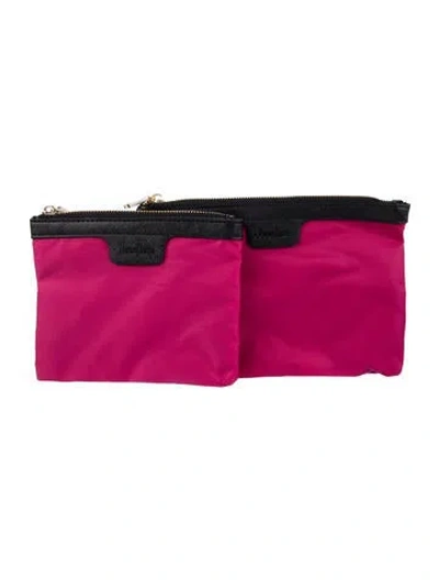 Pre-owned Neiman Marcus Fabric Cosmetic Bags In Pink