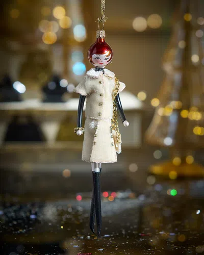 Neiman Marcus Fashionista In Boucle Ornament In Neutral