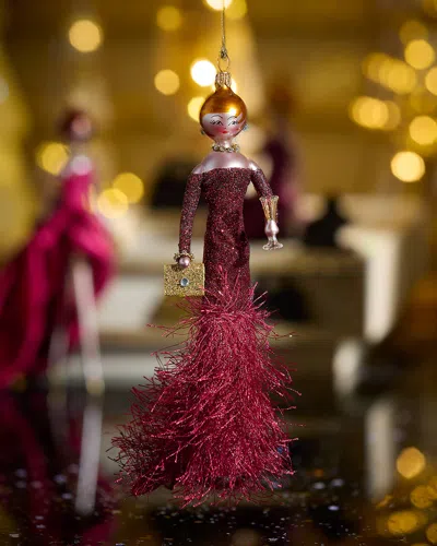 Neiman Marcus Fashionista In Red Gown Christmas Ornament