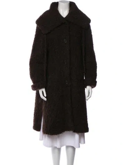 Pre-owned Neiman Marcus Faux Fur Coat In Brown