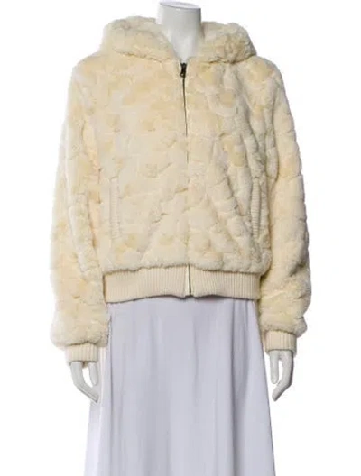 Pre-owned Neiman Marcus Faux Fur Jacket In Neutral