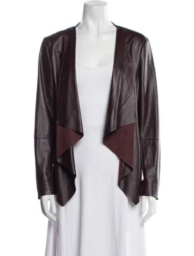 Pre-owned Neiman Marcus Faux Leather Evening Jacket In Purple