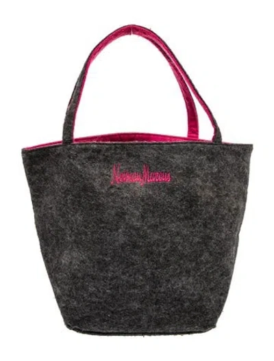 Pre-owned Neiman Marcus Felt Tote In Black