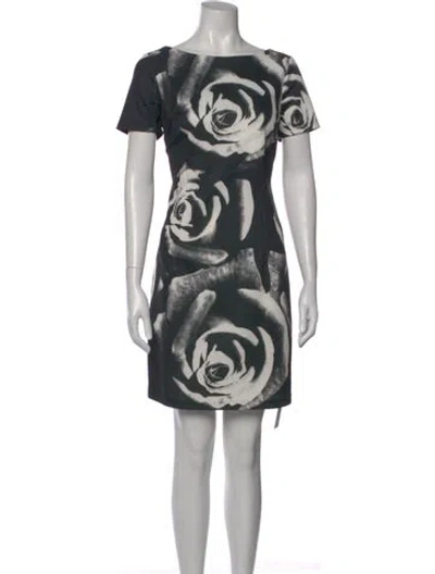 Pre-owned Neiman Marcus Floral Print Mini Dress In Multi