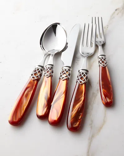 Neiman Marcus French Shine 20-piece Flatware Service, Dark Amber In Brown