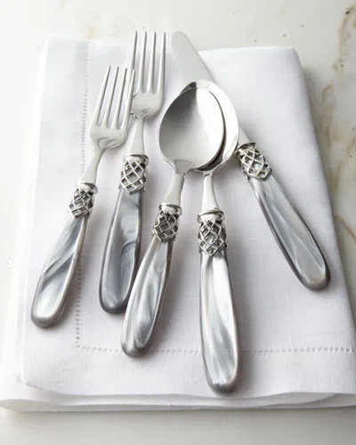 Neiman Marcus French Shine 20-piece Flatware Service, Gray Pearl