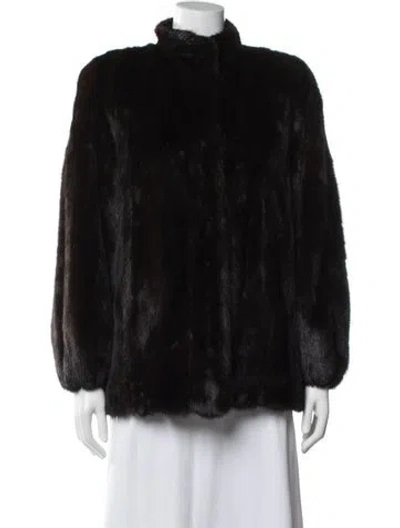 Pre-owned Neiman Marcus Fur Coat In Black