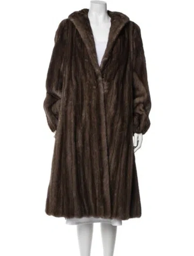 Pre-owned Neiman Marcus Fur Coat In Brown