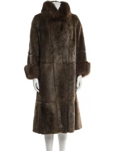 Pre-owned Neiman Marcus Fur Coat In Brown