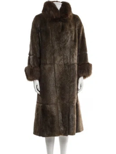 Pre-owned Neiman Marcus Fur Coat In Brown
