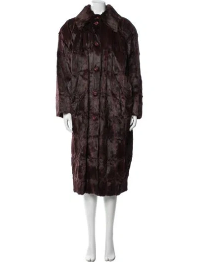 Pre-owned Neiman Marcus Fur Coat In Brown/red