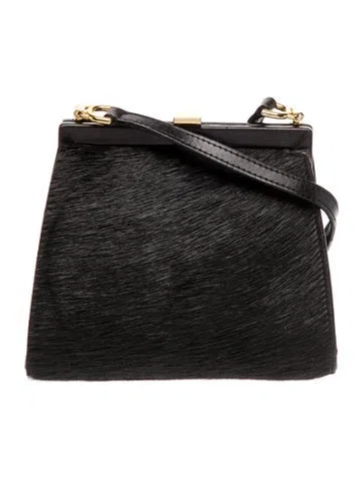 Pre-owned Neiman Marcus Fur Crossbody Bag In Black