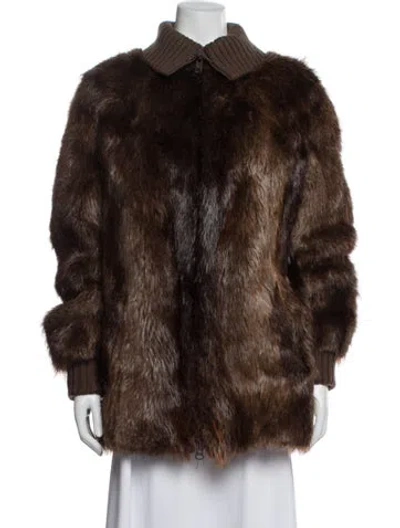 Pre-owned Neiman Marcus Fur Fur Coat In Brown