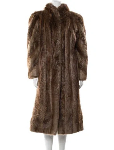 Pre-owned Neiman Marcus Fur Fur Coat In Brown