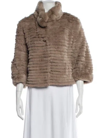 Pre-owned Neiman Marcus Fur Fur Jacket In Neutral