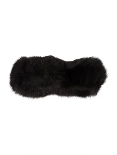 Pre-owned Neiman Marcus Fur Headband In Black
