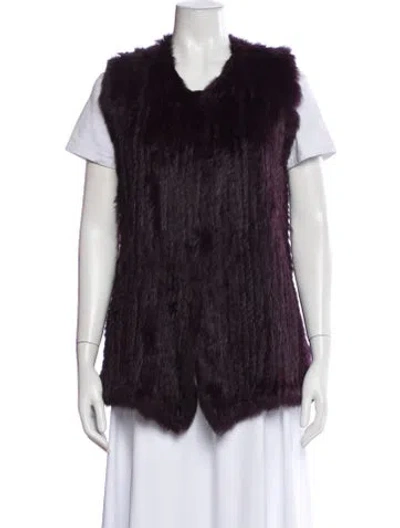 Pre-owned Neiman Marcus Fur Jacket In Purple