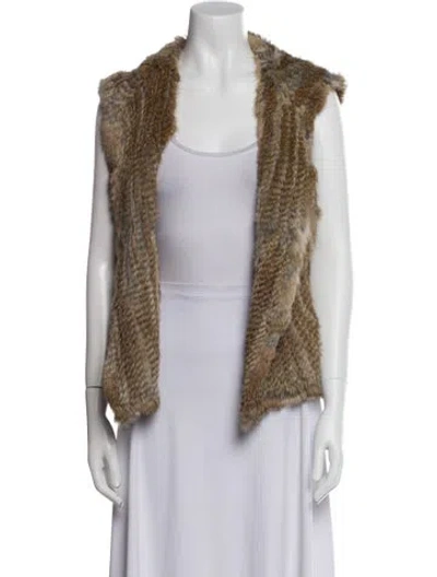 Pre-owned Neiman Marcus Fur Printed Fur Jacket In Neutral
