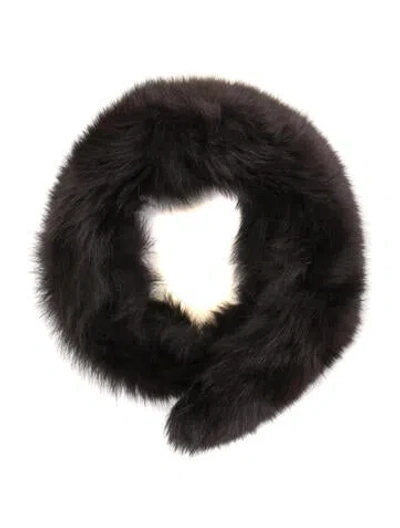 Pre-owned Neiman Marcus Fur Scarf In Black