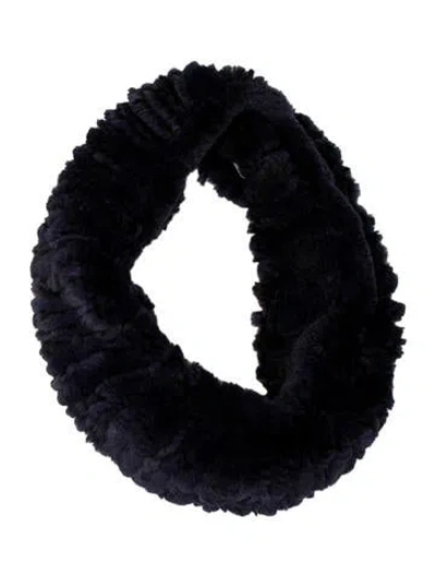 Pre-owned Neiman Marcus Fur Scarf In Blue