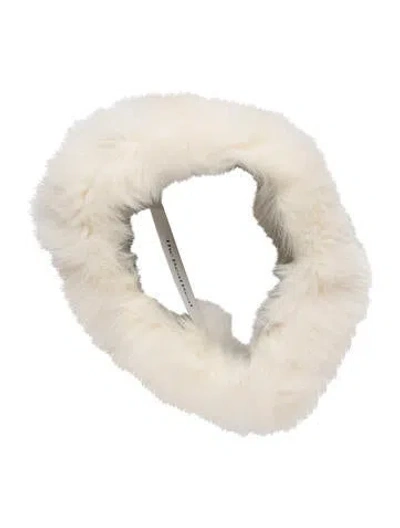 Pre-owned Neiman Marcus Fur Scarf In Neutrals